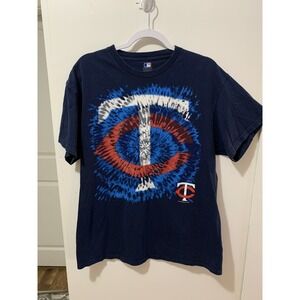 Minnesota Twins Genuine Merchandise Size Men's Large T Shirt Tie Dye Backsplash